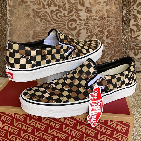 Vans Classic Slip-On Checkerboard Cmdsrt/Trwht WMN - Picture 10 of 16